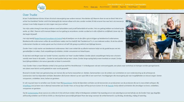 Zonder Meer verpakkingsvrije winkel in bodegraven portfolio webburo spring horizontaal 2