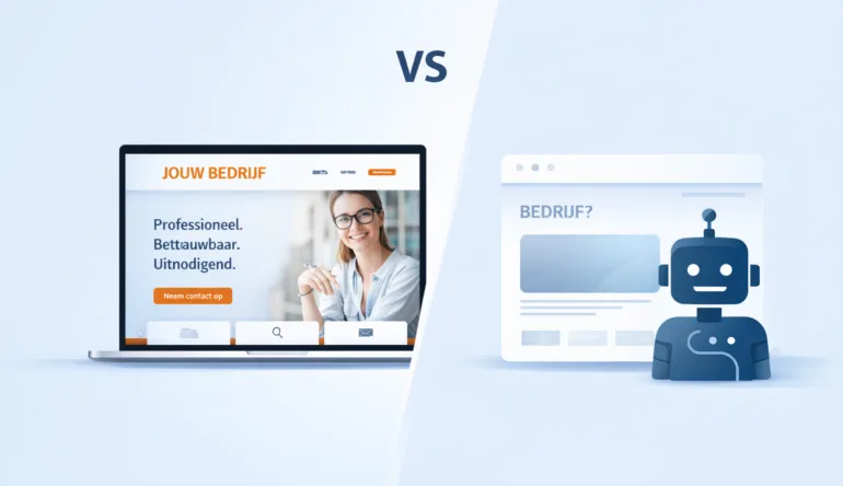 De afbeelding voor de blog Spring Snel vs AI, Squarespace en andere “snelle” website-oplossingen van Webburo Spring BV