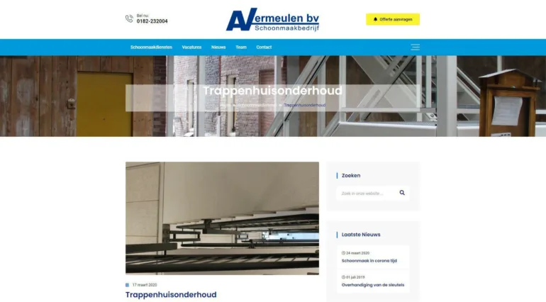 A vermeulen schoonmaak bv portfolio webburo spring horizontaal 2
