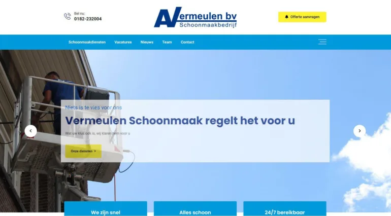 A vermeulen schoonmaak bv portfolio webburo spring horizontaal 1