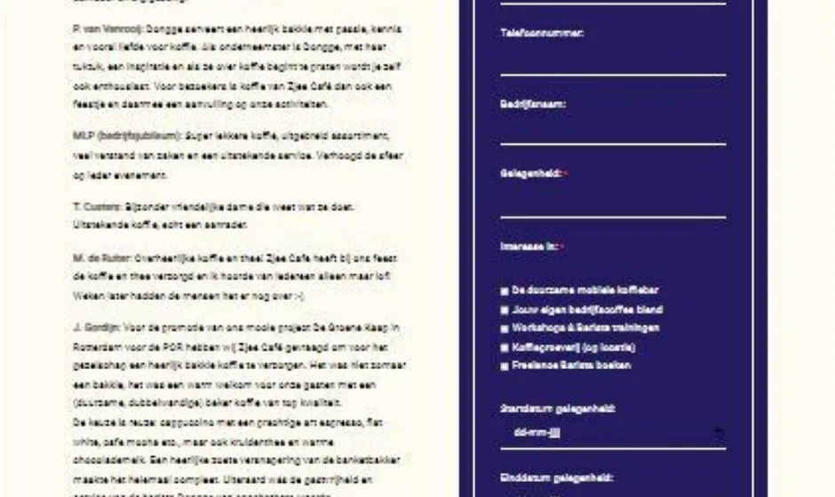 Zjeecafe mobiele koffiebar koffie portfolio verticaal 2 webburo spring