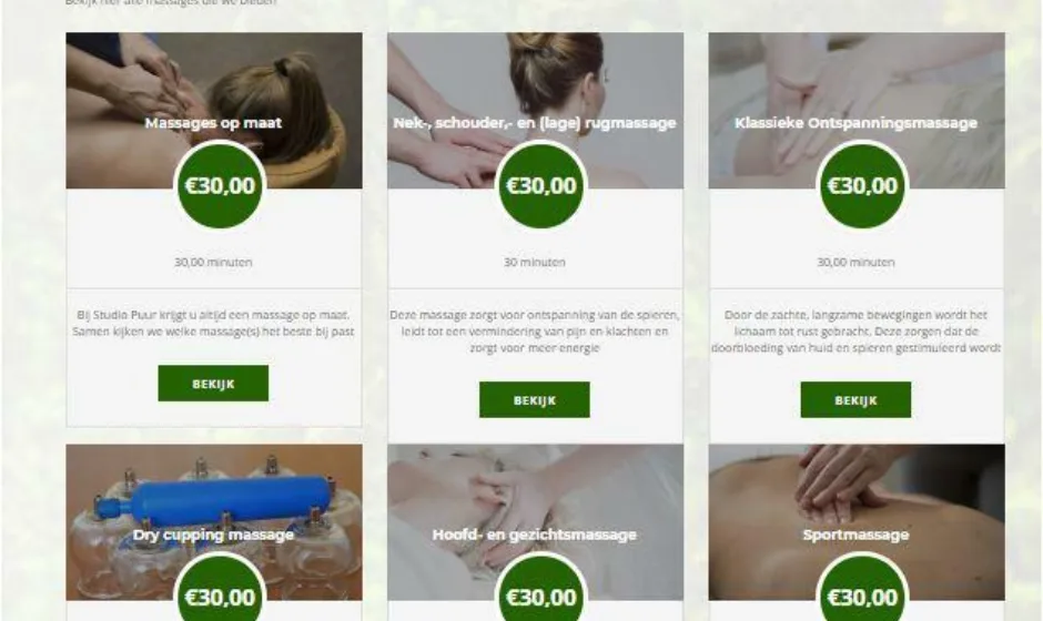 Studio puur massage gouda portfolio webburo spring verticaal 1