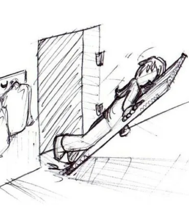 Val met de deur in huis Webburo Spring BV